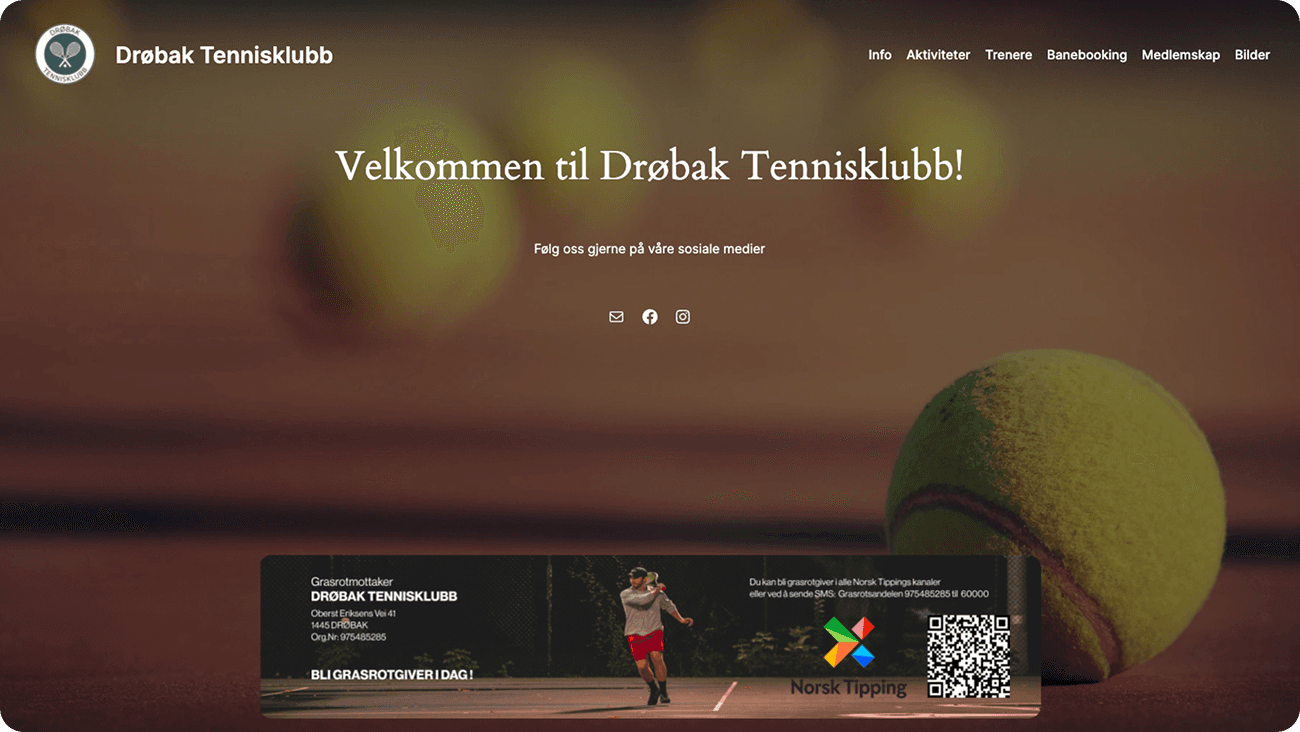Nettside for Drøbak Tennisklubb